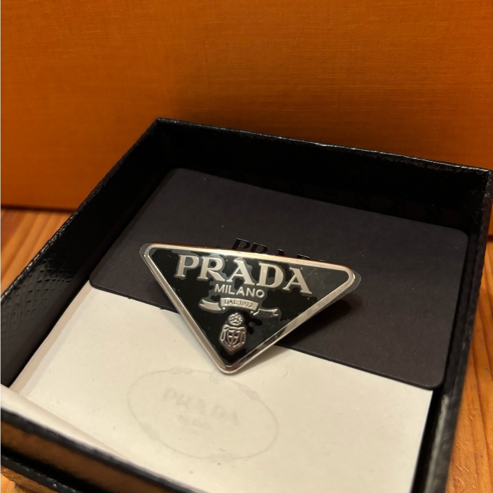 Prada hair clip barrette NWT